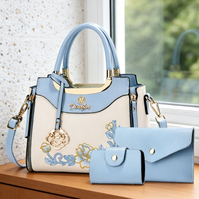 Women Bags For Work - 3-częściowy zestaw wysokiej jakości haftowanych torebek,
