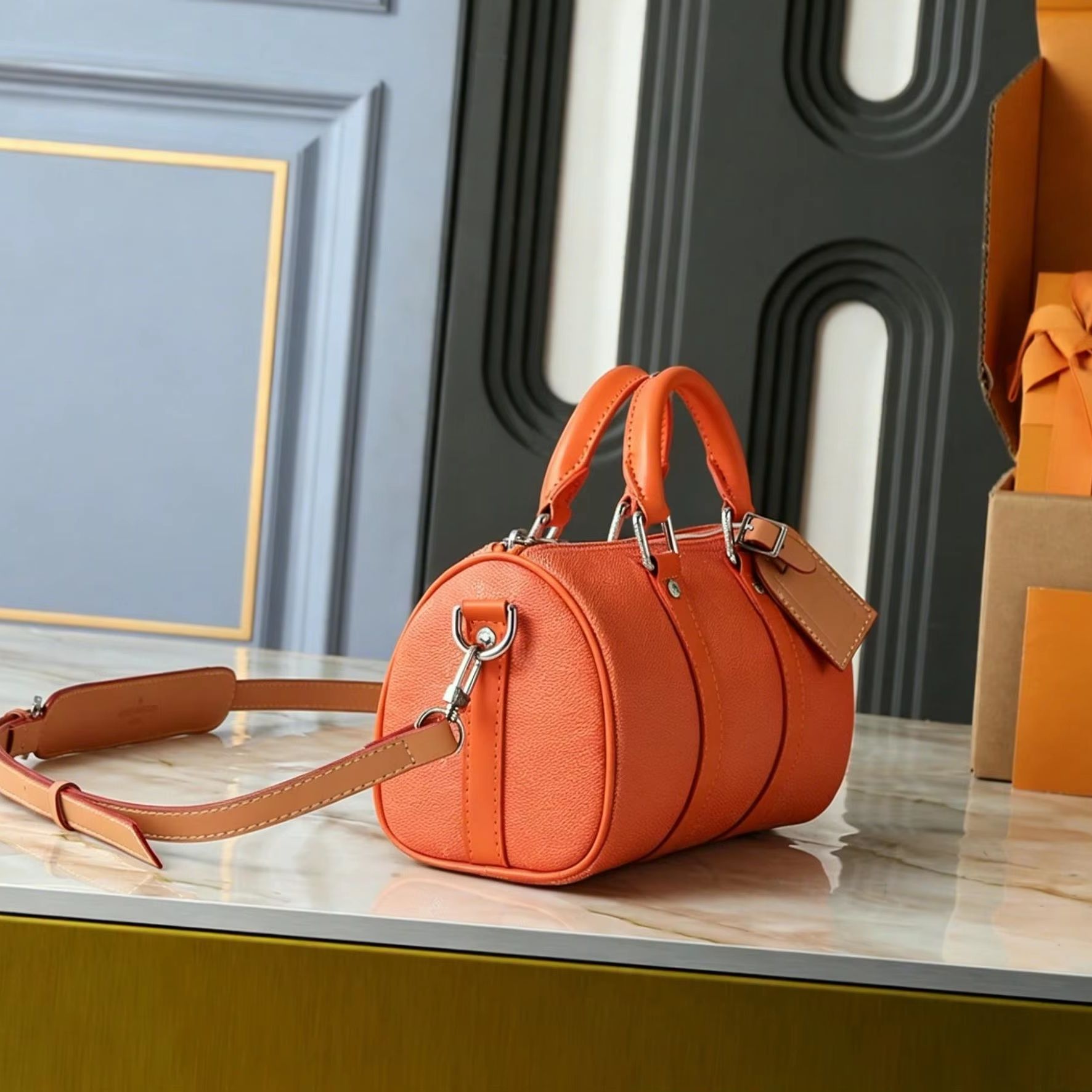 Women Bags Zip - Retro damska dwukolorowa torebka w kształcie